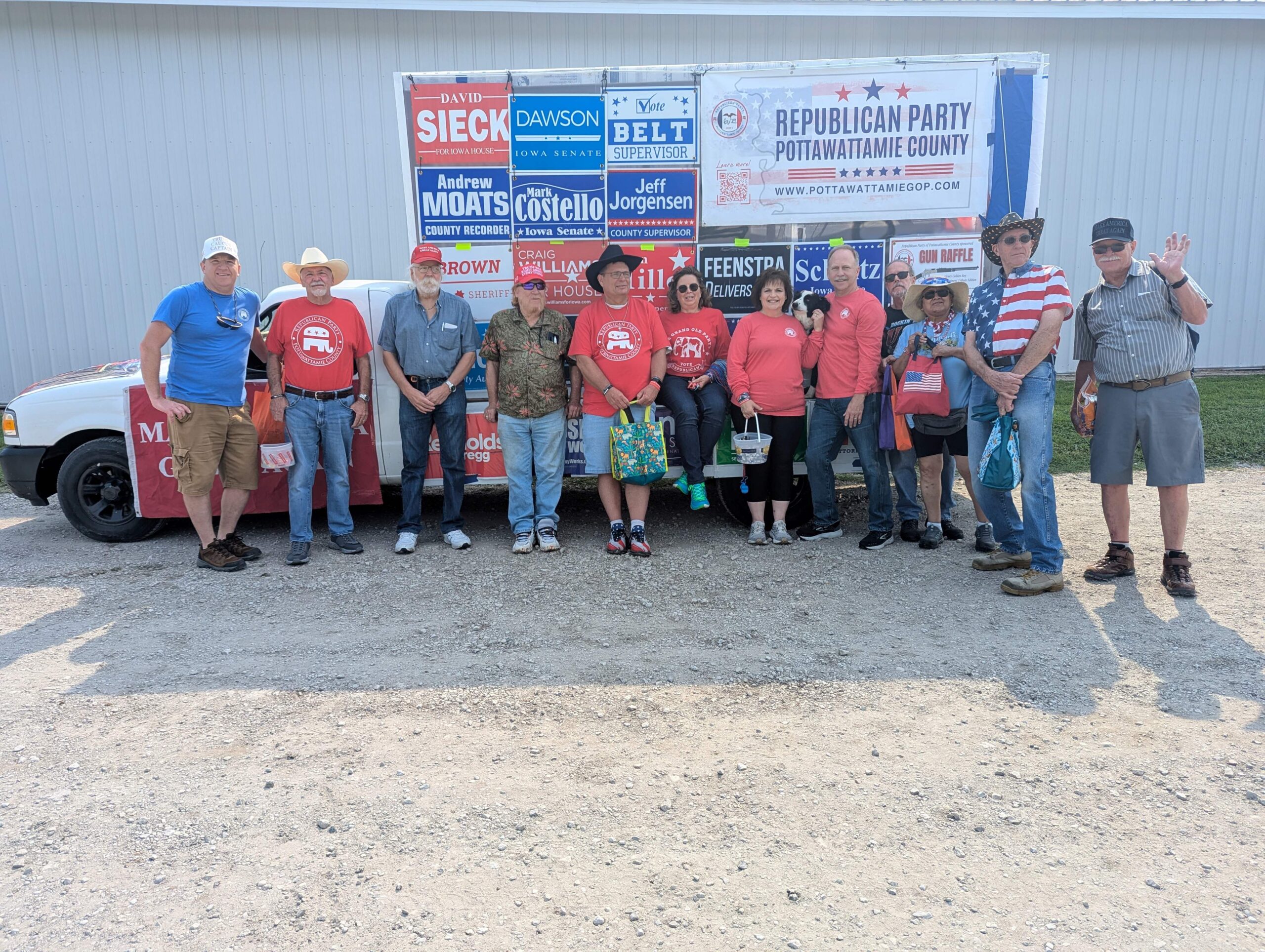 Pottawattamie County GOP members at the Carson Parade 2025